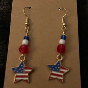 Handmade flag earrings